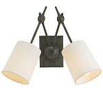 Бра с двумя тканевыми абажурами в форме цилиндра Prerequisites варинант исполнения - 2 | Loft Concept в Костроме