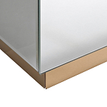 Столик журнальный зеркальный с золотым декором Gold Painted Mirror Table варинант исполнения - 2 | Loft Concept в Костроме