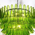 Люстра из семи ярусов зеленого стекла Independence варинант исполнения - 5 | Loft Concept в Костроме