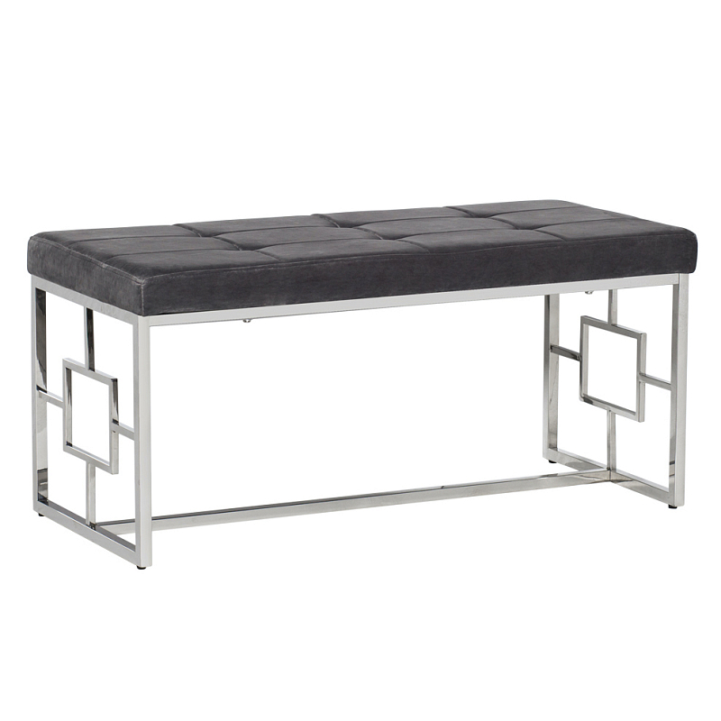 Банкетка Minimalism Bench Seat Хром Серый Банкетка Minimalism Bench Seat Хром Серый в Костроме | Loft Concept