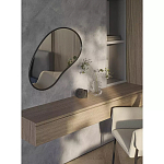 Зеркало асимметричной формы Oval Light Reflection варинант исполнения - 3 | Loft Concept в Костроме