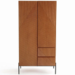 Шкаф с геометрическим рисунком на дверцах Anders Dark Wood варинант исполнения - 1 | Loft Concept в Костроме