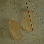 Подставка под благовония из эпоксидной смолы шампань Epoxy Resin Flowers Incense Oval Stand Champagne варинант исполнения - 2 | Loft Concept в Костроме