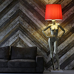 Лампа MANNEQUIN LAMP с абажуром руки на талии варинант исполнения - 3 | Loft Concept в Костроме