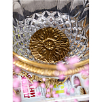 Чаша из прозрачного стекла с ручками и ободком из бронзы Eden Garden варинант исполнения - 4 | Loft Concept в Костроме