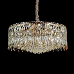 Люстра круглая с хрустальными подвесками на золотистом каркасе Roul Crystal Light варинант исполнения - 7 | Loft Concept в Костроме