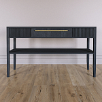 Дизайнерская Консоль с полкой и ящиком Primo Черный дуб варинант исполнения - 1 | Loft Concept в Костроме