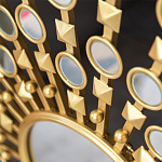 Зеркало-солнце в раме из металла с золотыми с лучами Rays of Peace варинант исполнения - 2 | Loft Concept в Костроме