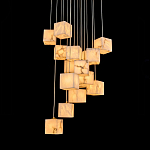 Люстра подвесная с квадратными плафонами из натурального камня Glowing Spheres варинант исполнения - 1 | Loft Concept в Костроме