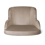 Барный стул со спинкой и подлокотниками на 4-х коричневых ножках Бежевый Велюр Ava Charm варинант исполнения - 2 | Loft Concept в Костроме