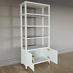 Стеллаж со стеклянными полками Elsa Dreams White варинант исполнения - 5 | Loft Concept в Костроме