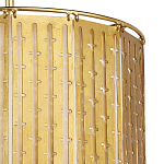 Люстра с золотым фактурным каркасом и тканевым абажуром Lustery Gold варинант исполнения - 1 | Loft Concept в Костроме