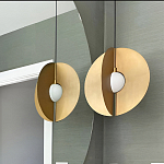 Подвесной светильник в форме золотых дисков Minimalist Lighting Fixture варинант исполнения - 2 | Loft Concept в Костроме