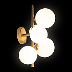 Бра с золотым основанием и 5-ю белыми шарообразными плафонами Bubble варинант исполнения - 3 | Loft Concept в Костроме