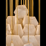 Люстра с фигурными подвесками из натурального камня Glowing Spheres варинант исполнения - 4 | Loft Concept в Костроме