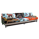 Большой Трехместный Диван с цветным принтом Qalakabusha Large Sofa варинант исполнения - 2 | Loft Concept в Костроме