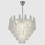 Люстра с подвесками из рифленного стекла в форме капель Textured Glass Chandelier варинант исполнения - 3 | Loft Concept в Костроме