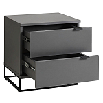 Тумба прикроватная цвета графит с ящиками Strict Lines варинант исполнения - 4 | Loft Concept в Костроме