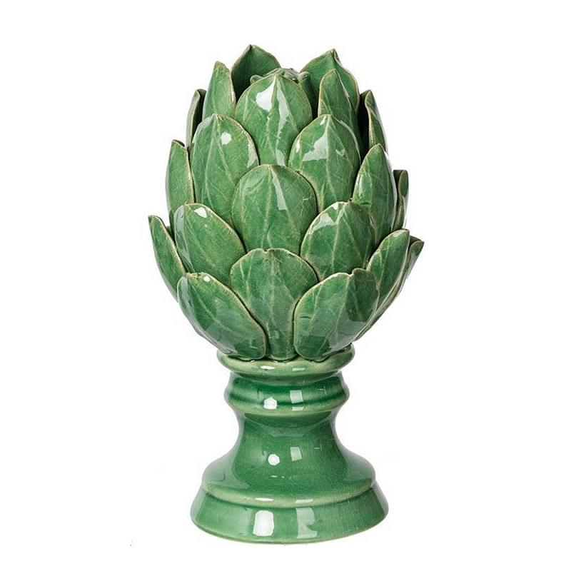 Статуэтка в виде артишока из зелёной керамики с глянцевыми лепестками Artichoke Decor Зеленый Статуэтка в виде артишока из зелёной керамики с глянцевыми лепестками Artichoke Decor Зеленый в Костроме | Loft Concept