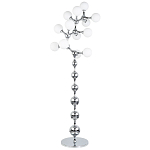 Торшер с плафонами из стеклянных шаров Pearls Suspension Chrome Floor Lamp варинант исполнения - 1 | Loft Concept в Костроме