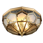 Люстра потолочная Leoni в витражной технике варинант исполнения - 1 | Loft Concept в Костроме