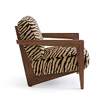 Кресло с обивкой из шенилла с тигровым принтом Tiger Chair варинант исполнения - 2 | Loft Concept в Костроме