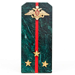 Сувенир Погон ВС из натурального камня змеевик Souvenir Epaulets варинант исполнения - 2 | Loft Concept в Костроме