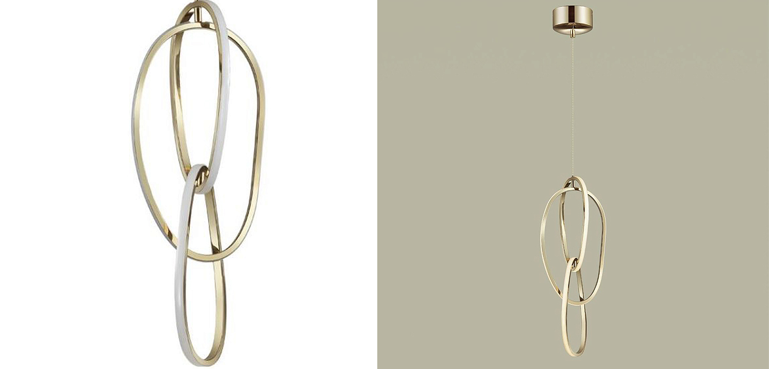 Подвесной светильник 3 Chain Link Gold 61 Подвесной светильник 3 Chain Link Gold 61 - Loft-Concept в Костроме