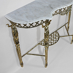 Консоль бронзовая с мраморной столешницей Bronze Console варинант исполнения - 1 | Loft Concept в Костроме