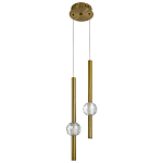 Подвесной светильник с 2-мя плафонами Celestin Spheres Brass Hanging Lamp варинант исполнения - 2 | Loft Concept в Костроме