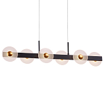 Линейный подвесной светильник с круглыми плафонами и золотистыми акцентами Aurelia Circles варинант исполнения - 1 | Loft Concept в Костроме