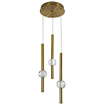 Подвесной светильник с 3-мя плафонами Celestin Spheres Brass Hanging Lamp варинант исполнения - 2 | Loft Concept в Костроме