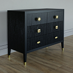 Бельевой Комод с 4 ящиками Elsa Dreams Black варинант исполнения - 1 | Loft Concept в Костроме