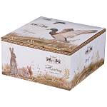 Чайная пара из фарфора с изображением собаки и уток 300 мл Hunting Porcelain Collection варинант исполнения - 4 | Loft Concept в Костроме