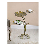 Столик приставной с тремя столешницами Тропические листья Tropical Forest gold варинант исполнения - 5 | Loft Concept в Костроме