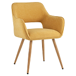 Стул в рогожке желтого цвета NEASAN STOOL варинант исполнения - 1 | Loft Concept в Костроме