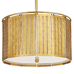 Люстра с золотым фактурным каркасом и тканевым абажуром Lustery Gold варинант исполнения - 2 | Loft Concept в Костроме