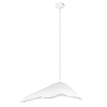 Подвесной светильник с асимметричным волнообразным абажуром и фактурной бахромой по краю Tactile Line варинант исполнения - 2 | Loft Concept в Костроме