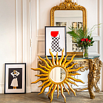 Зеркало-солнце круглое с золотыми с лучами Rays of Peace варинант исполнения - 3 | Loft Concept в Костроме