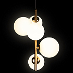 Подвесной светильник с 5-ю белыми шарообразными плафонами Bubble Chandelier варинант исполнения - 4 | Loft Concept в Костроме