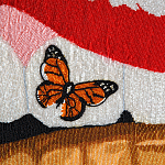 Картина вышивка бисером Grill Cut Out With Butterfly варинант исполнения - 2 | Loft Concept в Костроме