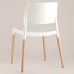 Пластиковый стул на ножках из массива бука Ferret White 4 шт варинант исполнения - 5 | Loft Concept в Костроме