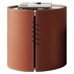 Круглый приставной стол Baxter Leather Side Table варинант исполнения - 1 | Loft Concept в Костроме