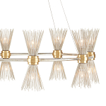 Люстра круглая с фактурными абажурами из тонких металлических палочек Wild Thorns варинант исполнения - 1 | Loft Concept в Костроме