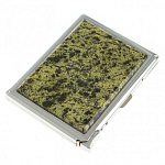 Портсигар на 10 сигарет с газовой зажигалкой из натурального камня Змеевик Светлый Stone Cigarettes Cases варинант исполнения - 4 | Loft Concept в Костроме