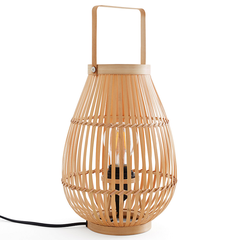 Настольная лампа ручной работы из бамбука Bamboo Grove Бежевый Настольная лампа ручной работы из бамбука Bamboo Grove Бежевый в Костроме | Loft Concept