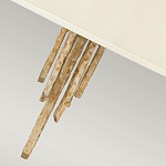 Люстра подвесная с широким белым текстильным абажуром и вертикальными декоративными элементами Hinkley варинант исполнения - 4 | Loft Concept в Костроме