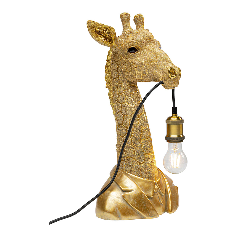 Настольная лампа в детскую Жираф в золотом костюме Золотой в Костроме | Loft Concept 