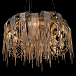 Люстра подвесная круглая с изогнутыми металлическими дугами и ниспадающими цепочками 65 см Atlantis Chain варинант исполнения - 17 | Loft Concept в Костроме