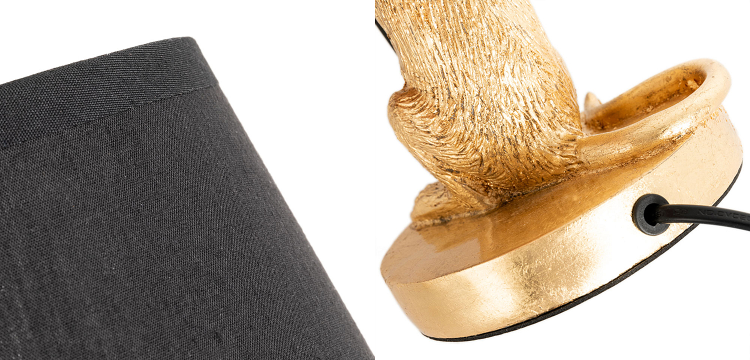 Настольная лампа Gold Mouse holding a black lamp Настольная лампа Gold Mouse holding a black lamp - Loft-Concept в Костроме